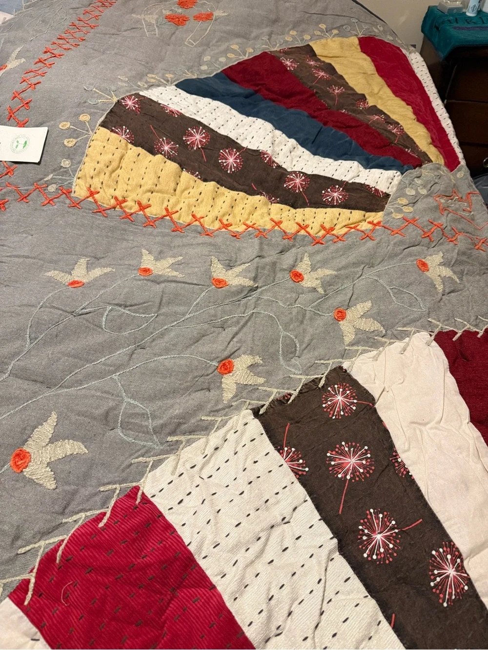 NWT Urban Renewal Camryn Embroidered Quilt